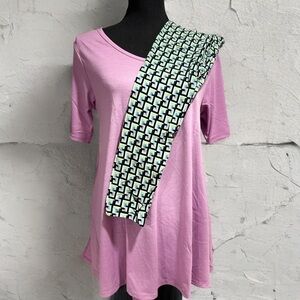 LulaRoe Perfect T Swing Top Small (8,10,12,14) & OS Leggings 2-10 Teal Bundle